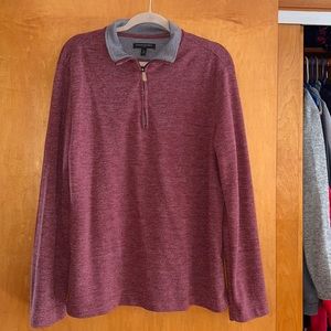 Banana Republic. Quarter-zip. Size XL. Red
